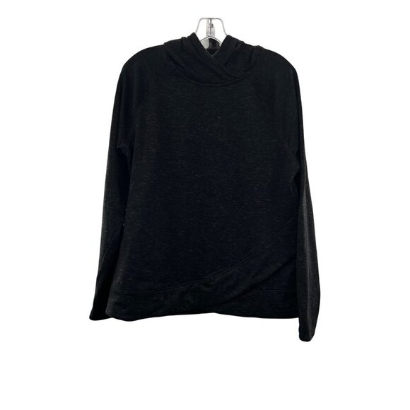 Kyodan Outdoor Tops - Kyodan Outdoor Women's Long Sleeve Hoodie Black/Gray Space Dye Size XL